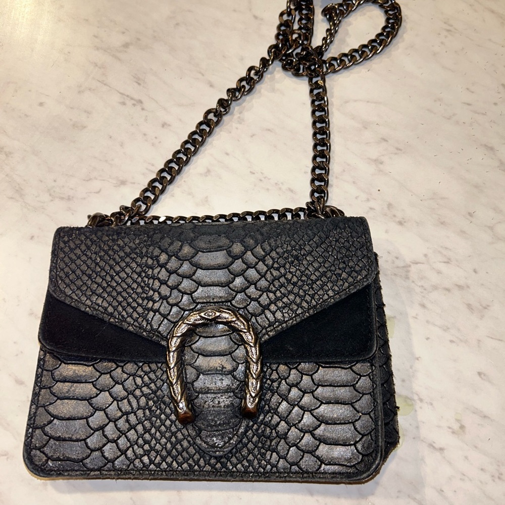 Well Loved Black Purse Purchased in Italy